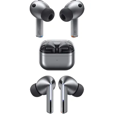 Samsung Galaxy Buds3 Pro True Wireless-Kopfhörer mit ANC Bluetooth 5.4 IP57 Silber (SM-R630NZAAEUB)