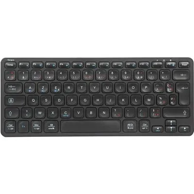 Targus - Tastatur - Mehrgeräte - compact - antimicrobial - kabellos - Bluetooth 5.1 - Französisch - Schwarz (AKB862FR)