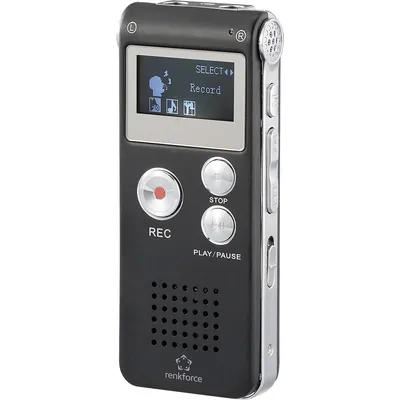 Renkforce RF-DVR-L169 Digitales Diktiergerät Aufzeichnungsdauer max. Schwarz (RF-6691332)
