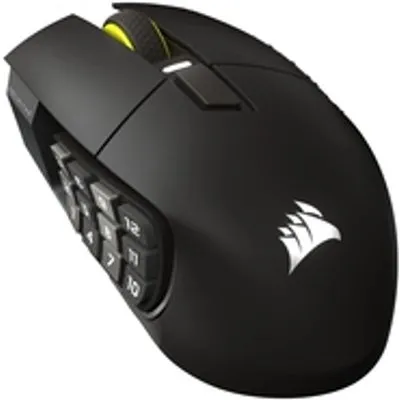 Corsair SCIMITAR ELITE WIRELESS SE Gaming Mouse - Gun metal, Optical wireless / USB 2.0 Typ A / 16 programmable buttons / 100-33'000 DPI (CH-9314014-WW)