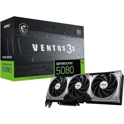 RTX 5080 16GB MSI VENTUS 3X OC BLACK GDDR7 3 Fan (912-V531-680)