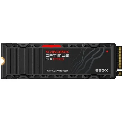 SanDisk Optimus GX PRO 850X - SSD - verschlüsselt - 2 TB - intern - M.2 2280 S3-M (M.2 2280 S3-M) - PCIe 4.0 x4 (NVMe) - TCG Opal Encryption 2.01 - integrierter Kühlkörper (SDSP81200TAH-000E0)