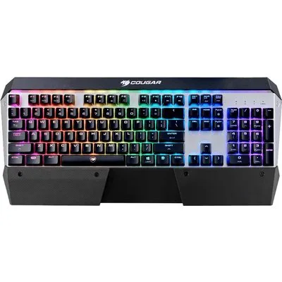 COUGAR Gaming Attack X3 RGB Tastatur USB QWERTZ Deutsch Schwarz - Silber (37ATRM4MB.0001)