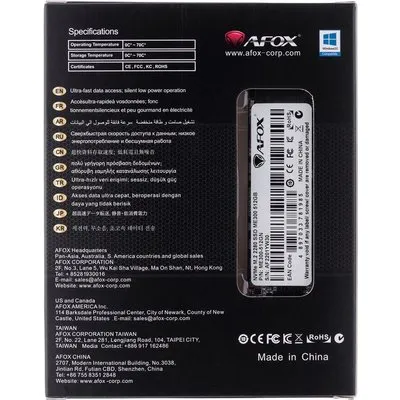 AFOX ME300-512GN Internes Solid State Drive M.2 512 GB PCI Express 3.0 3D NAND NVMe (ME300-512GN)