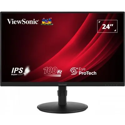 ViewSonic VG2408A-MHD - LED-Monitor - 61 cm (24) (23.8 sichtbar) - 1920 x 1080 Full HD (1080p) @ 100 Hz - IPS - 250 cd/m² - 1300:1 - 5 ms - HDMI, VGA, DisplayPort - Lautsprecher (VG2408A-MHD)