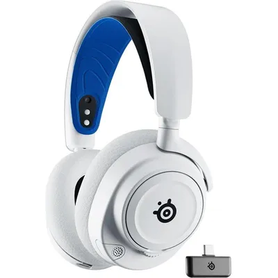 Steelseries ARCTIS NOVA 7P WHITE Kopfhörer Kabellos Kopfband Gaming Bluetooth Blau - Weiß (61561)