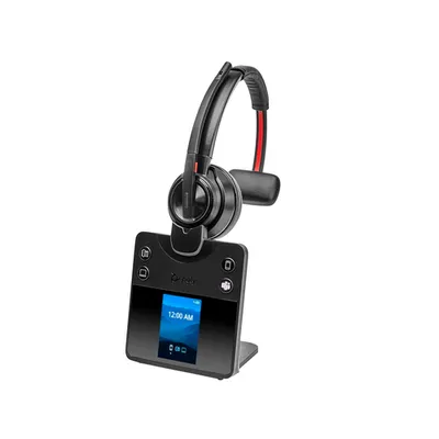 HP Inc. Poly Savi 8410 Office - Savi 8400 series - Headset - On-Ear - DECT / Bluetooth - kabellos - Schwarz - Zertifiziert für Microsoft Teams (8L5A9AA#ABB)