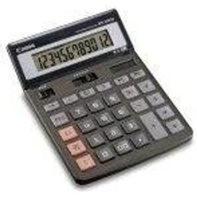 Canon WS-1210T - Desktop-Taschenrechner - 12 Stellen - Solarpanel, Batterie - Schwarz