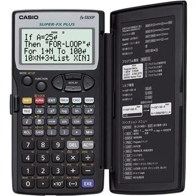 Casio FX-5800P - Wissenschaftlicher Taschenrechner - 10 Stellen + 2 Exponenten - Batterie (FX-5800P)