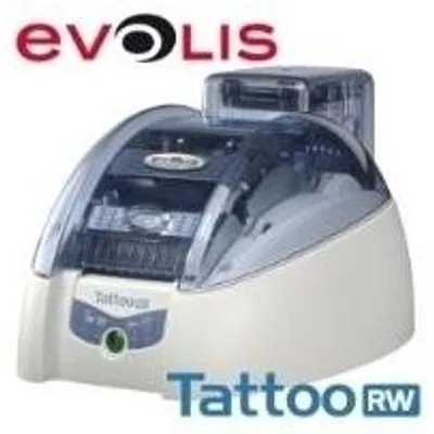 Evolis Tattoo RW - Plastikkartendrucker - monochrom - direkt thermisch - CR-80 Card (85,6 x 54 mm) - 300 dpi - Kapazität: 100 Karten - USB, LAN (TTR201BBH)