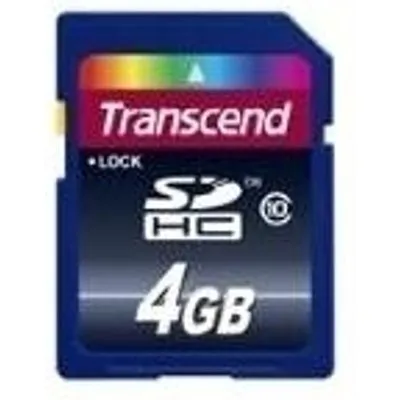 Transcend - Flash-Speicherkarte - 4GB - Class 10 - SDHC (TS4GSDHC10)