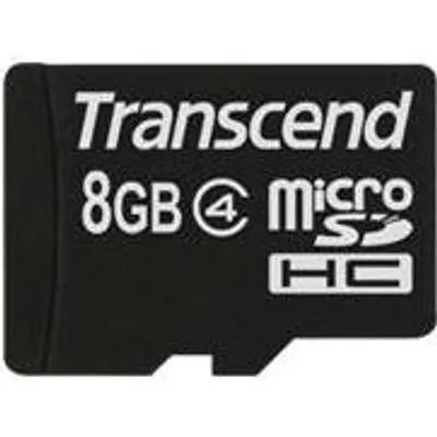 Transcend - Flash-Speicherkarte - 8GB - Class 4 - microSDHC (TS8GUSDC4)