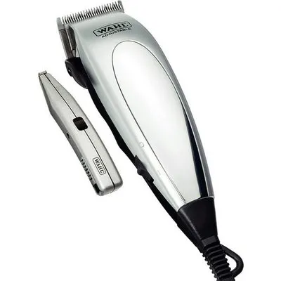 21 teiliges Haarschneideset  Ergonomisch geformt  einstellbarer Griff  mit Anwendungs DVD  Selbstschärfende Klingen  Extra - Batterie Detail Trimmer  Extrafein Trimmer  Extrafein Klinge  eingebaute Bürste  10 Aufsteckkämme = 3, 6, 10, 13, 16, 19, 22, 25 mm  Aufsteckkamm linker Ohrbereich  Aufsteckkamm rechter Ohrbereich (HA-TRIMMER-18)