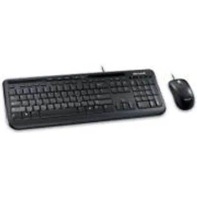Microsoft Wired Desktop 600 US, Keyboard and optical Mouse, black (APB-00006)