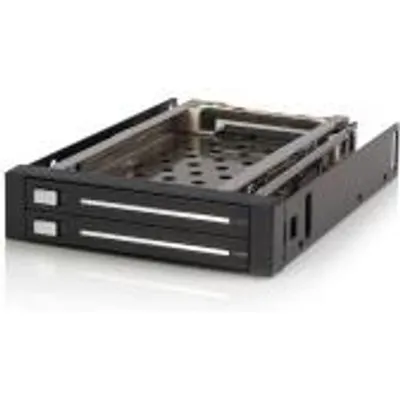 StarTech.com SATA Hot Swap Wechselrahmen trägerlos - Mobiles Festplatten Speicher Rack 2x 6,4cm (2.5) - Speichereinschubadapter - Schwarz (HSB220SAT25B)