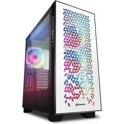 Sharkoon ELITE SHARK CA300H - Tower - PC - Weiß - ATX - EATX - micro ATX - Mini-ITX - Rot/Grün/Blau - Taschenlüfter (4044951030422)
