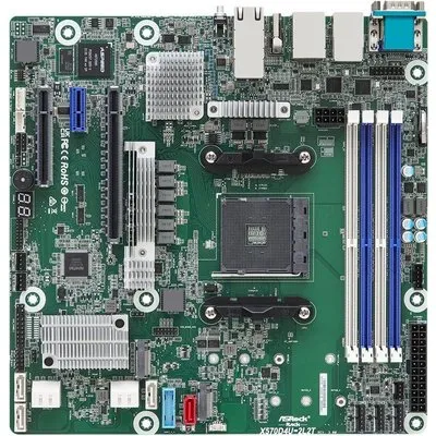 ASRock Rack X570D4U-2L2T/BCM Mainboard micro ATX AMD AM4 X570 DDR4 bis 32 GB 2x 10GbE 2x GbE (90-SXG9B7-A0UAYL)