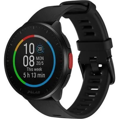 Polar Pacer - Night Black - intelligente Uhr mit Band - Night Black - Bandgröße: S/L - Anzeige 3cm (1.2) - 32MB - Bluetooth - 23 g (900102174)