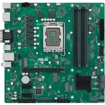 ASUS PRO B760M-C-CSM - Intel - LGA 1700 - Intel® Celeron® - Intel® Core i3 - Intel® Core i5 - Intel® Core i7 - Intel® Core i9,... - LGA 1700 - DDR5-SDRAM - 128 GB (90MB1DX0-M0EAYC)