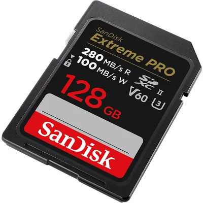 SanDisk Extreme Pro - Flash-Speicherkarte - 128GB - Video Class V60 / UHS-II U3 / Class10 - SDXC UHS-II (SDSDXEP-128G-GN4IN)