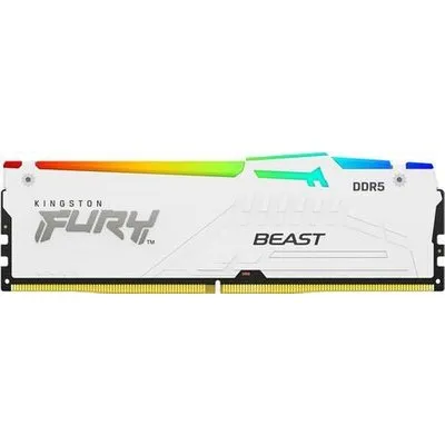 Kingston FURY Beast RGB - DDR5 - Kit - 64 GB: 2 x 32 GB - DIMM 288-PIN - 3000 MHz / PC5-48000 - CL36 - 1.35 V - ungepuffert - on-die ECC - weiß (KF560C36BWEAK2-64)