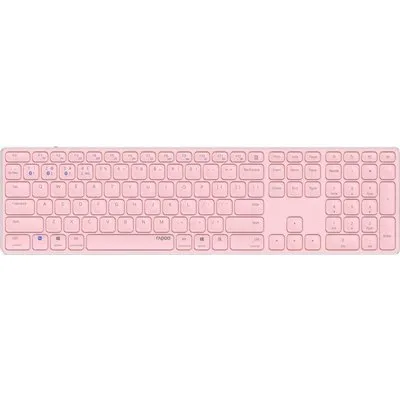 Rapoo E9800M Tastatur RF Wireless + Bluetooth QWERTZ Deutsch Pink (00220284)