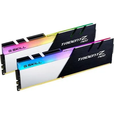 G.Skill TridentZ Neo Series - DDR4 - 32 GB: 2 x 16 GB - DIMM 288-PIN - 3600 MHz / PC4-28800 - CL16 - 1.35 V - ungepuffert - non-ECC - Brushed Black, Gebürstetes Aluminium / Schwarz, Silber pulverbeschichtet (F4-3600C16D-32GTZNC)