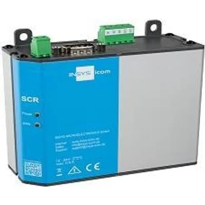Insys Microelectronics icom SCR-E300 - LAN-Router - BGP,OSPF,RIP,RIP-2,RIPng - 10,100 Mbit/s - 105 mm - 42 mm - 90 mm - 283 g (10020727)