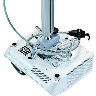 Kindermann 7426000000. Produktfarbe: Edelstahl, Beste Verwendung: Projektor, Verschlusstyp: Schlüssel. Kabellänge: 0,95 m, Kabeldiameter: 1,1 cm (7426000000)