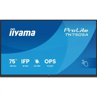 iiyama ProLite TN7505A-B1AG 75 4K UHD Multi-Touch Display IPS Schwarz