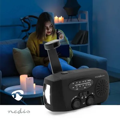 Nedis RDFMCR2000BK Notfallradio UKW, FM, AM Notfallradio, UKW Schwarz (RDFMCR2000BK)