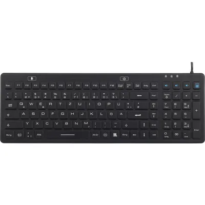 Renkforce IP 68 Industrie USB-Tastatur Schwarz Spritzwassergeschützt, Staubgeschützt (iM-IKB106-BK)