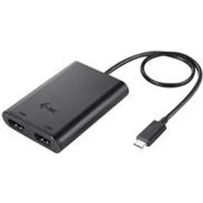 i-Tec - Externer Videoadapter - USB-C 3,1 - 2 x HDMI - Schwarz (C31DUAL4KHDMI)