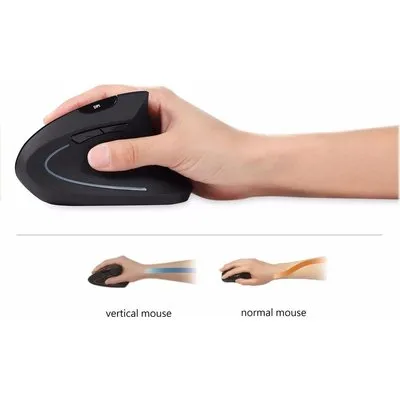 Perixx USB-Maus Optisch Perimice-713L Ergonomisch Schwarz (11517)