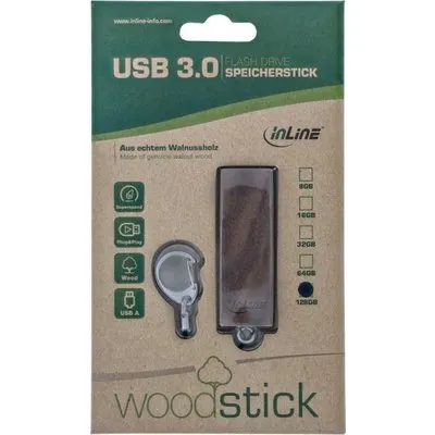 InLine USB 3.0 128GB - Schwarz - Silber - USB 3.0 - Drehring - Kunststoff - Stahl - Blister - Windows 10 Education - Windows 10 Education x64 - Windows 10 Enterprise - Windows 10 Enterprise x64 - Wi (35065W)