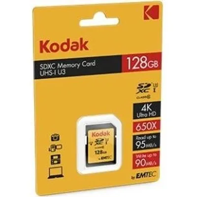 Kodak - Flash-Speicherkarte - 128GB - UHS Class 3 / Class10 - 650x - SDXC UHS-I (EKMSD128GXC10HPRK)