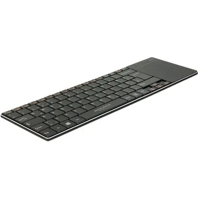 Delock Funktastatur für Smart TV und Windows PCs mit Touchpad 6 mm flach (12454)