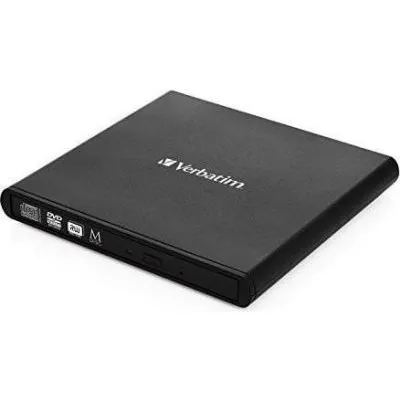 Verbatim Slimline CD/DVD - Schwarz - Horizontal - Notebook - DVD-RW - USB 2.0 - CD - CD-R - CD-RW - DVD - DVD+R - DVD+R DL - DVD+RW - DVD-R - DVD-R DL - DVD-RAM - DVD-ROM (98938)