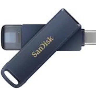 SanDisk Phone Drive - USB-Flash-Laufwerk - 64GB - USB-C / Lightning - Metallic Sky (SDIXD0N-064G-GN6NN)