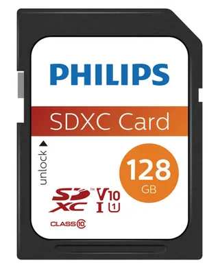 Philips SD SDXC Card 128GB Card Class 10 (FM12SD55B/00)