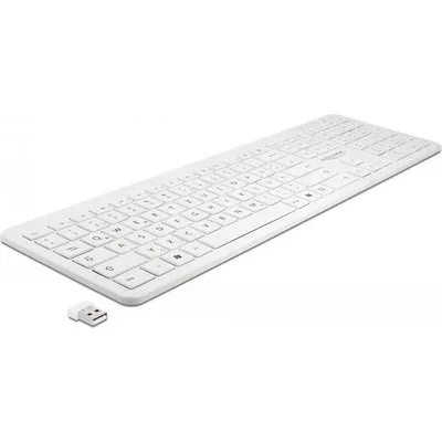 DeLOCK - Tastatur - kabellos - 2,4 GHz - QWERTZ - Deutsch - weiß - retail (12014)
