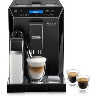 ECAM 44.660.B Eletta Cappuccino Kaffee-Vollautomat hochglanz-schwarz, Milchbehälter, Latte Macchiato/Cappuccino/Milchkaffee, 15 bar, 1,9 l