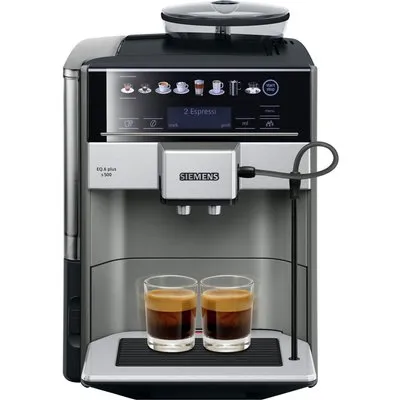 TE655503DE EQ6 plus s500 Kaffee-Vollautomat morning haze, Latte Macchiato/Cappuccino/Milchkaffee, Keramik-Mahlwerk, 19 bar, 1,7 l