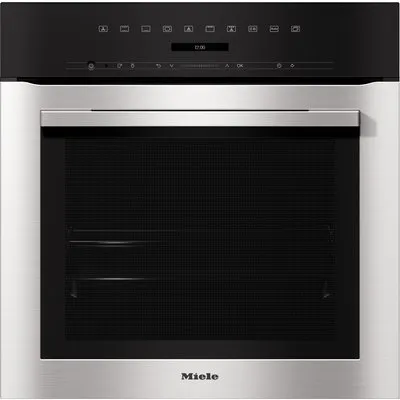 H 7164 B Einbaubackofen edelstahl/cleansteel, 76 l, schnelles Vorheizen, Rückwand katalytisch beschichtet, 59,5 cm breit, A+