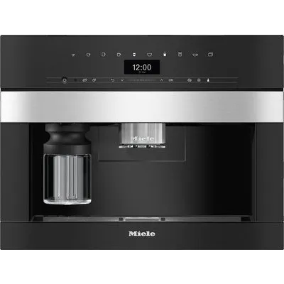 CVA 7445 Einbau-Kaffee-Vollautomat edelstahl/cleansteel, Milchbehälter, Latte Macchiato/Cappuccino/Milchkaffee, 2,3 l