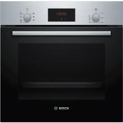 HBF133BR0 Einbaubackofen edelstahl, 66 l, schnelles Vorheizen, Rückwand katalytisch beschichtet, 59,4 cm breit, A, Serie 2