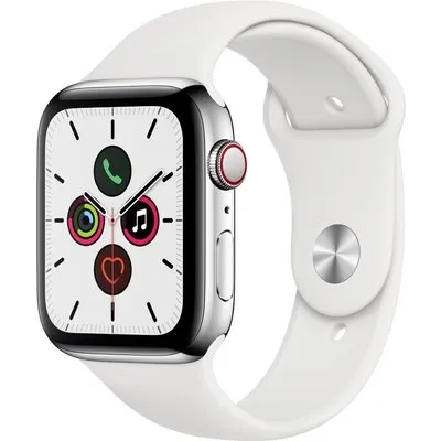 Apple Watch Series 5 in Edelstahl Weiß