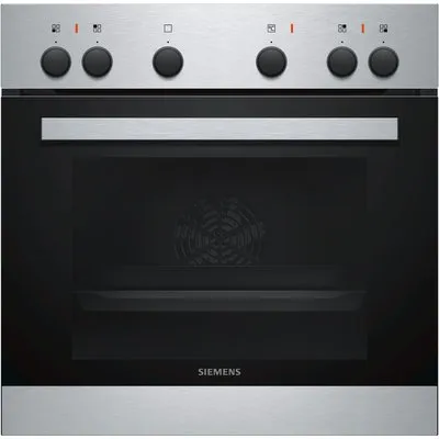 HE010FBR1 Einbau Elektro-Herd edelstahl, 66 l, schnelles Vorheizen, 59,4 cm breit, A, iQ100