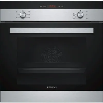 HB113FBS1 Einbaubackofen edelstahl, 66 l, schnelles Vorheizen, 59,4 cm breit, A, iQ100