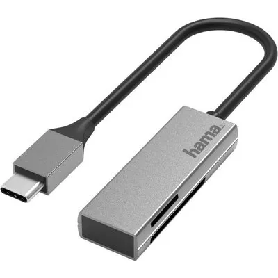 USB-Kartenleser USB-C, USB 3.0, SD/microSD silber